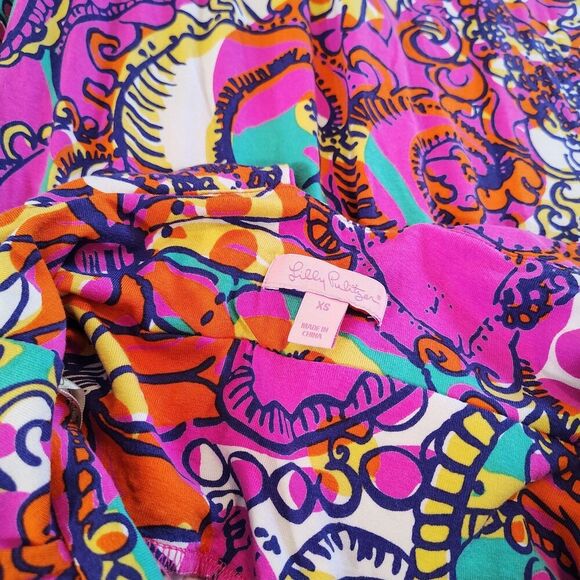 Lilly Pulitzer Parrish Maxi Dress XS Sea and Be Seen Print Resortwear Colorful - Picture 6 of 9